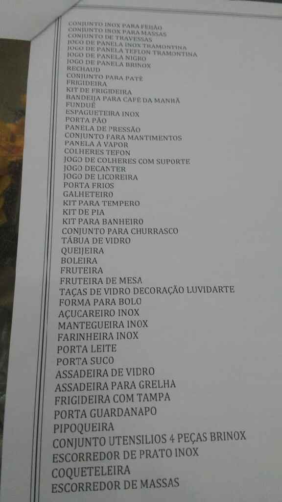 Lista de presentes - 3
