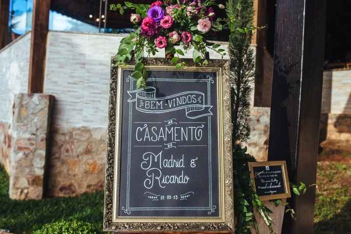 Placa de boas vindas