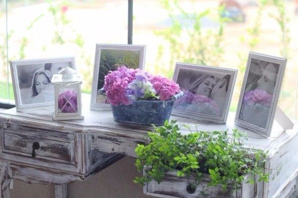 Inspiração Mesa com porta retratos noivado