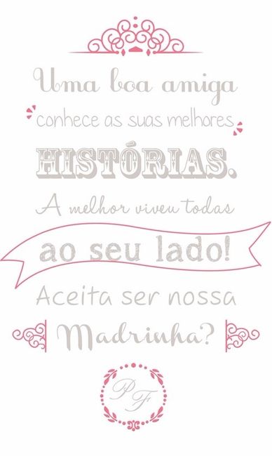 Inspiração Mensagem Convite Madrinha