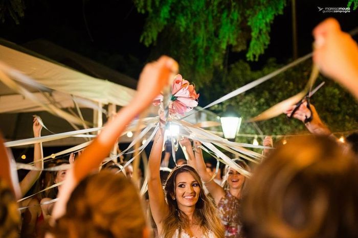 Inspiração bouquet com fita