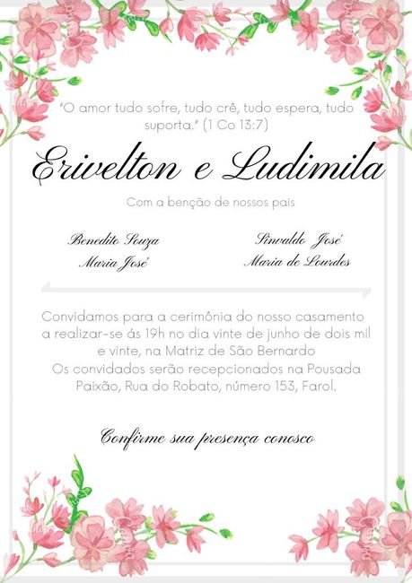 Tentei fazer o convite ficou bom? - 1