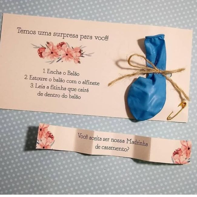 Convite de Padrinhos sem presente - 2