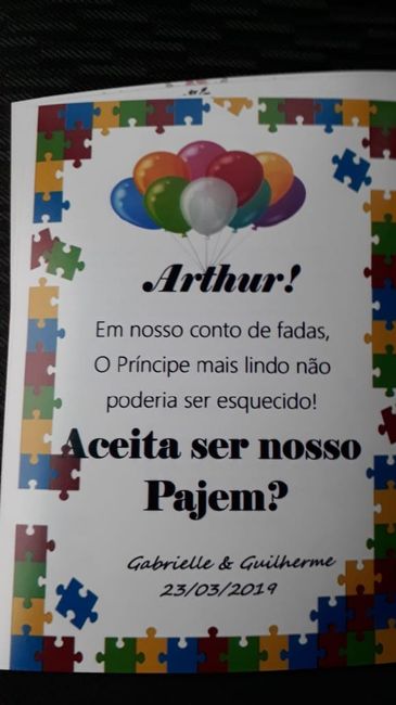 Convites dos padrinhos; pajens etc. - 2