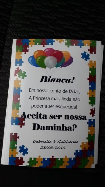 Convites dos padrinhos; pajens etc. - 3