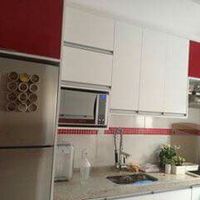 Cozinha vermelha,branca e inox - 8