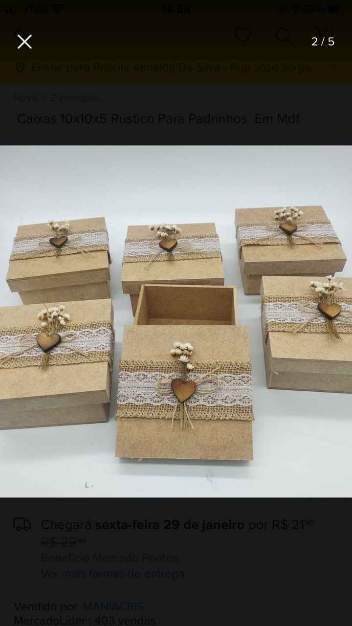 Caixinhas padrinhos - 1
