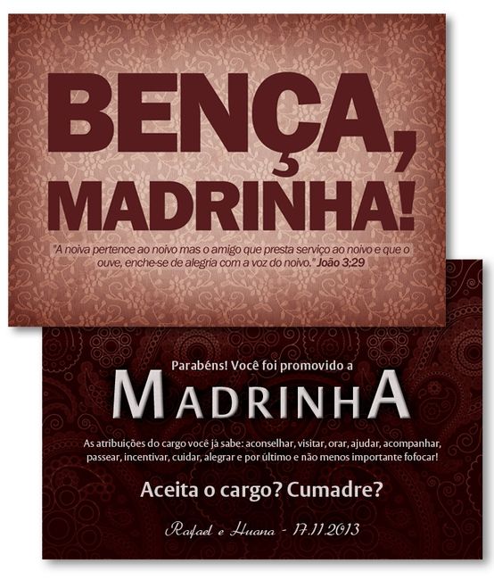 Convite Madrinha