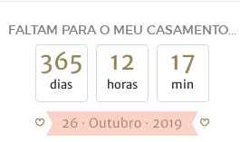 Contagem regressiva! 1 ano!