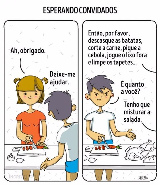 Situações comuns na vida de um casal. 9