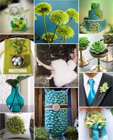 Decoração Verde com tons de azul