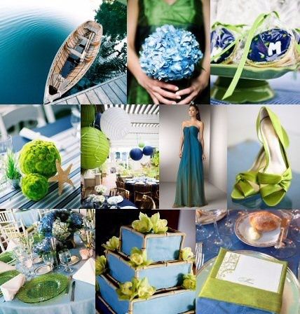 Decoração Verde com tons de azul