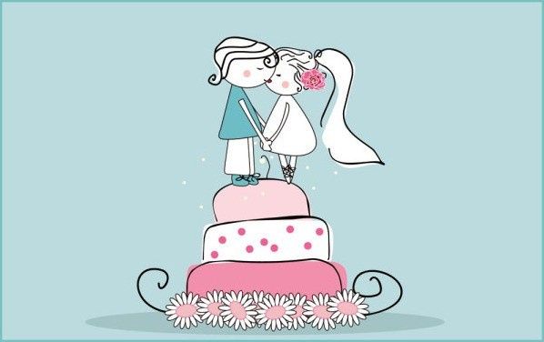 Vetores com tema casamento 3