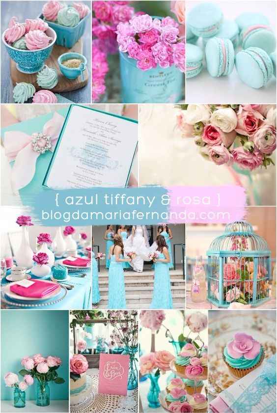 Azul Tiffany e Rosa