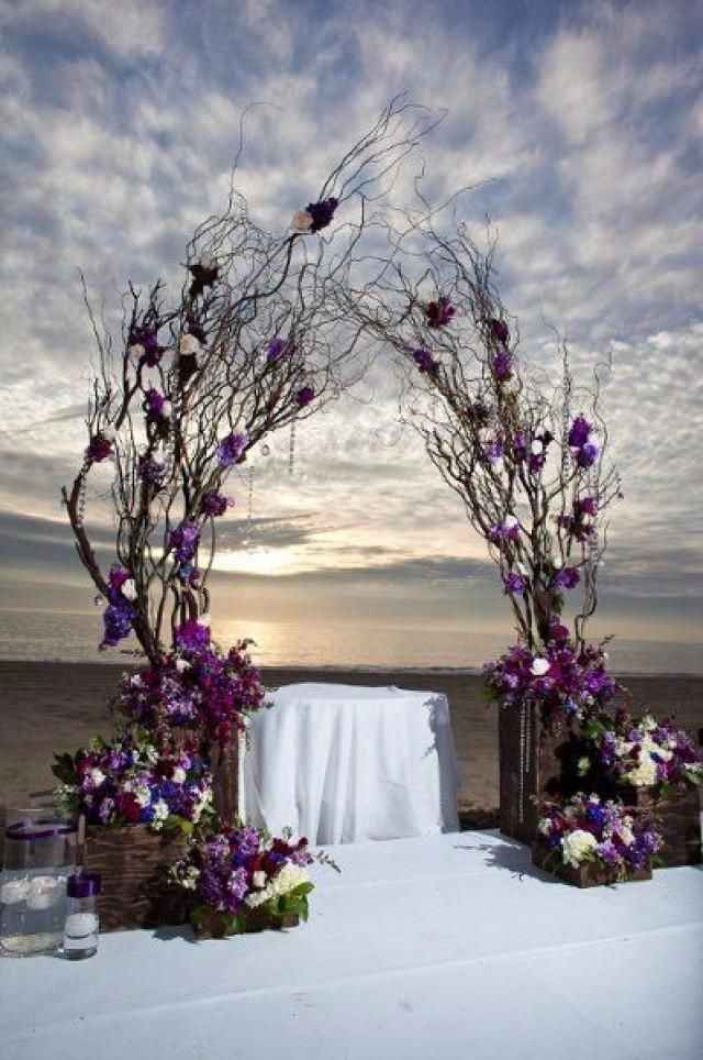 Altar de vime para casamento