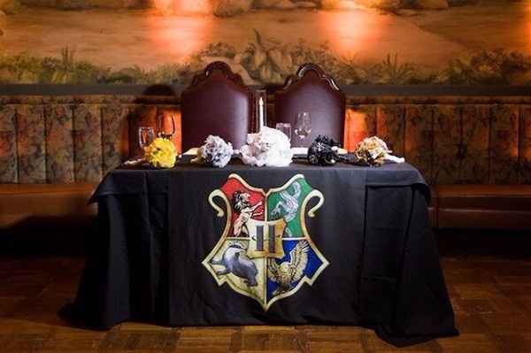 Mesa dos noivos - Harry Potter