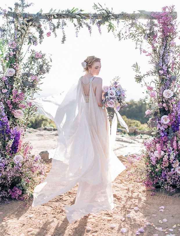 Flores em tons de roxo