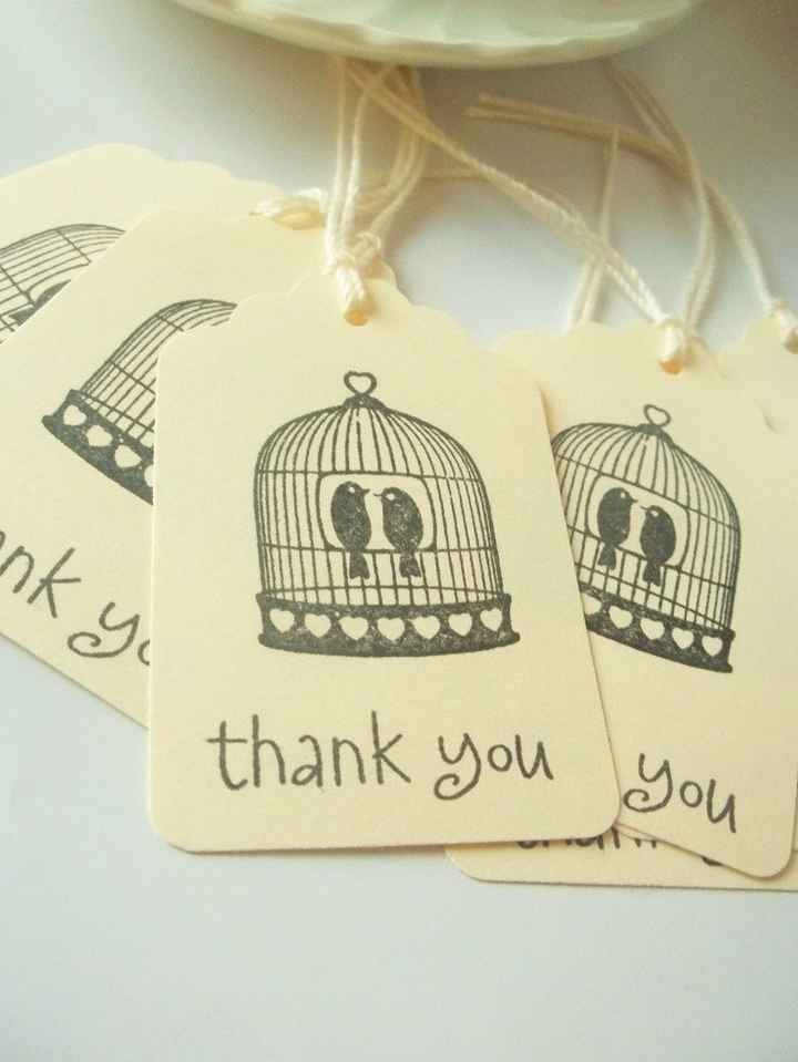 Tags de agradecimento (estilo vintage)