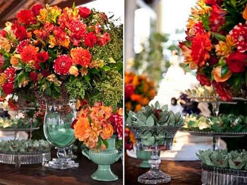 Decoração com vermelho