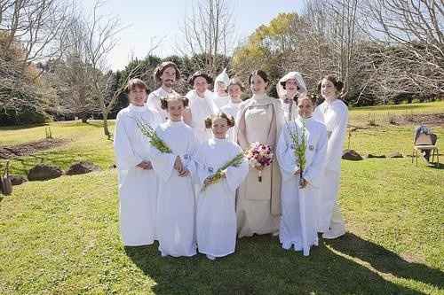 Madrinhas e damas com o penteado da princesa Leia
