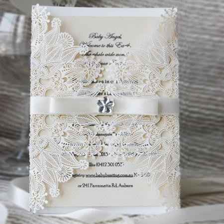 Convites vintage branco 
