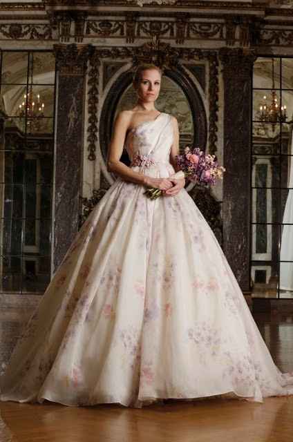 Vestido de noiva estampado