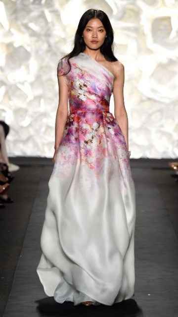 Vestido de noiva estampado