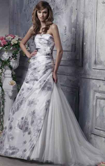 Vestido de noiva estampado