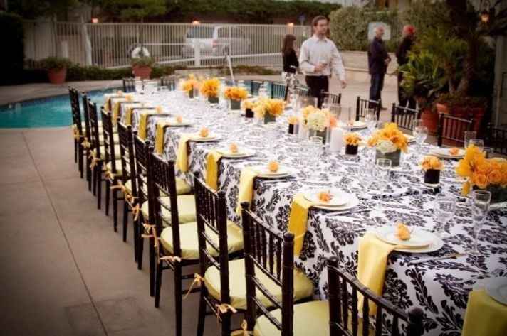 Decoração amarelo e preto