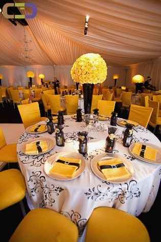 Decoração amarelo e preto