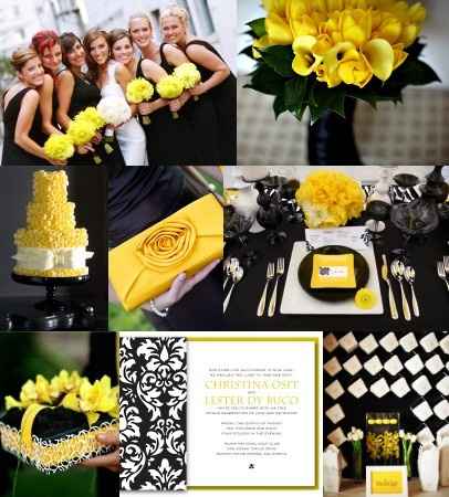 Decoração amarelo e preto