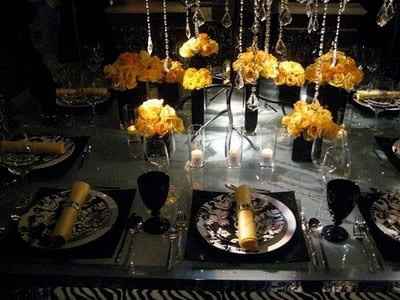 Decoração amarelo e preto