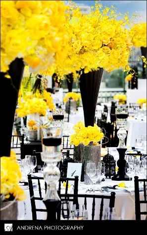 Decoração amarelo e preto