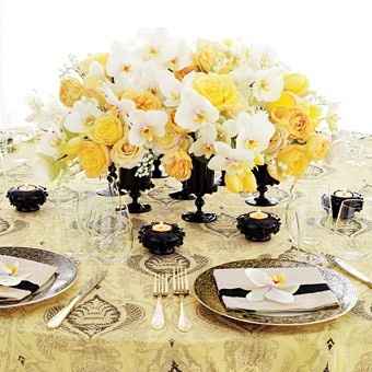 Decoração amarelo e preto
