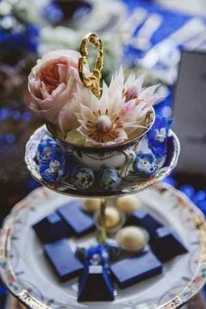 Decoração vintage azul