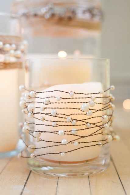 Vidros para os centros de mesa (velas)