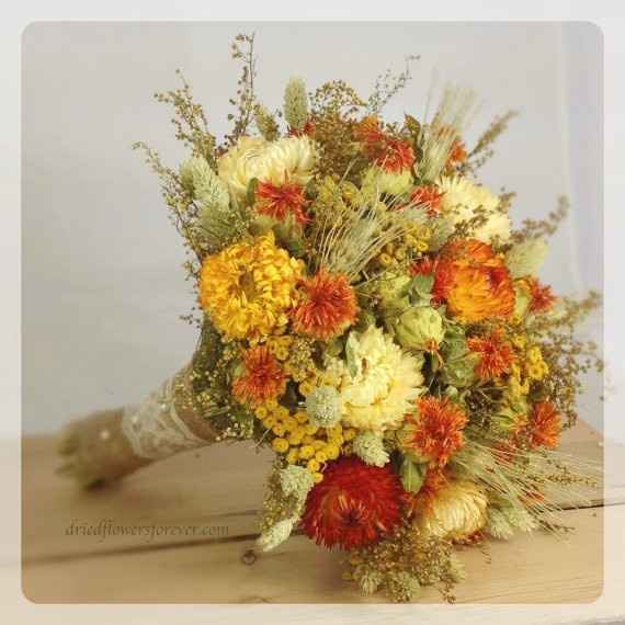 Buquê de flores desidratadas