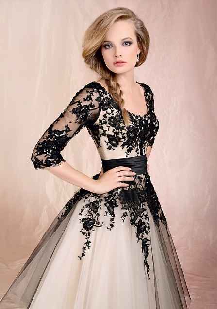 Vestido de noiva com preto