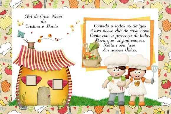 Convite chá de casa nova