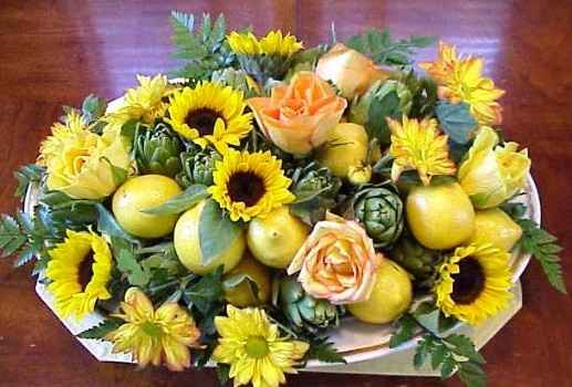 Flores e frutas