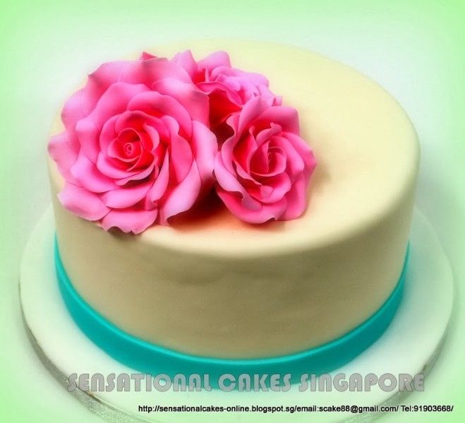 Bolo rosa e azul Tiffany