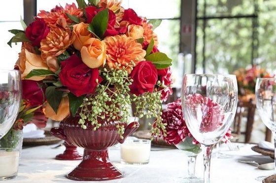 Decoração com vermelho