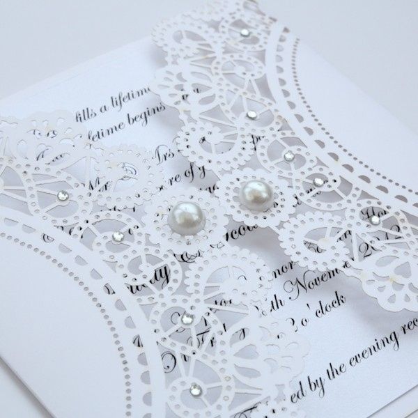 Convites vintage branco 