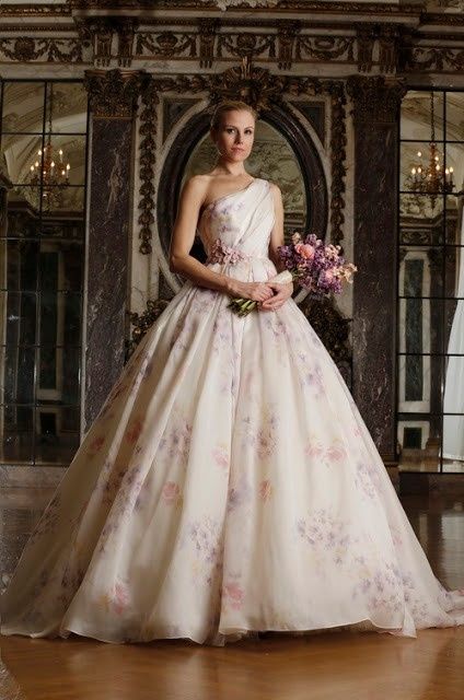 Vestido de noiva estampado