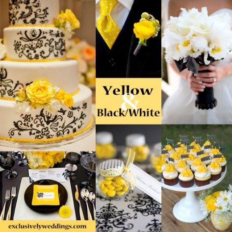 Decoração amarelo e preto