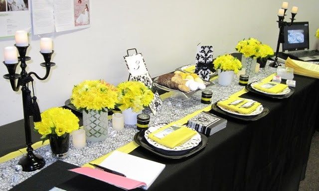 Decoração amarelo e preto