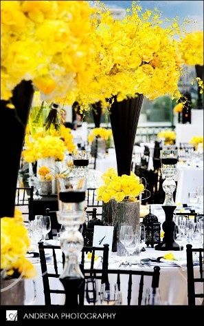 Decoração amarelo e preto