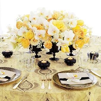 Decoração amarelo e preto