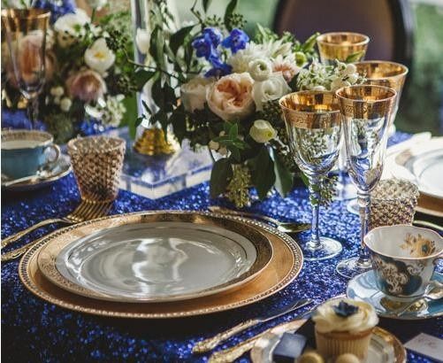 Decoração vintage azul