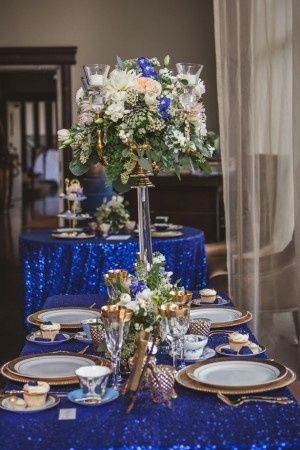 Decoração vintage azul